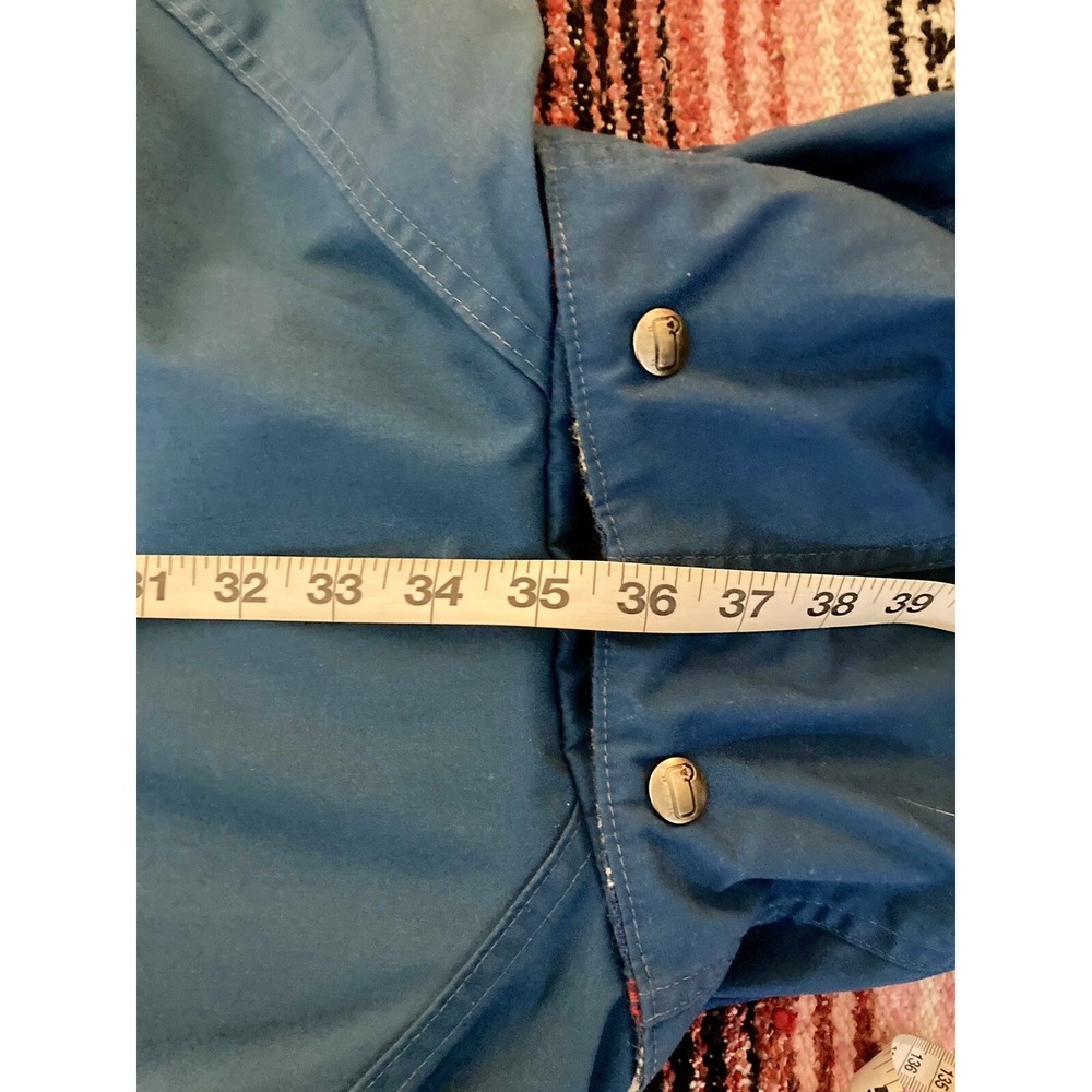 Vtg Woolrich Wool Blend Lined Parka Jacket Mens XL Blue Removable Hood USA Made - Picture 10 of 10